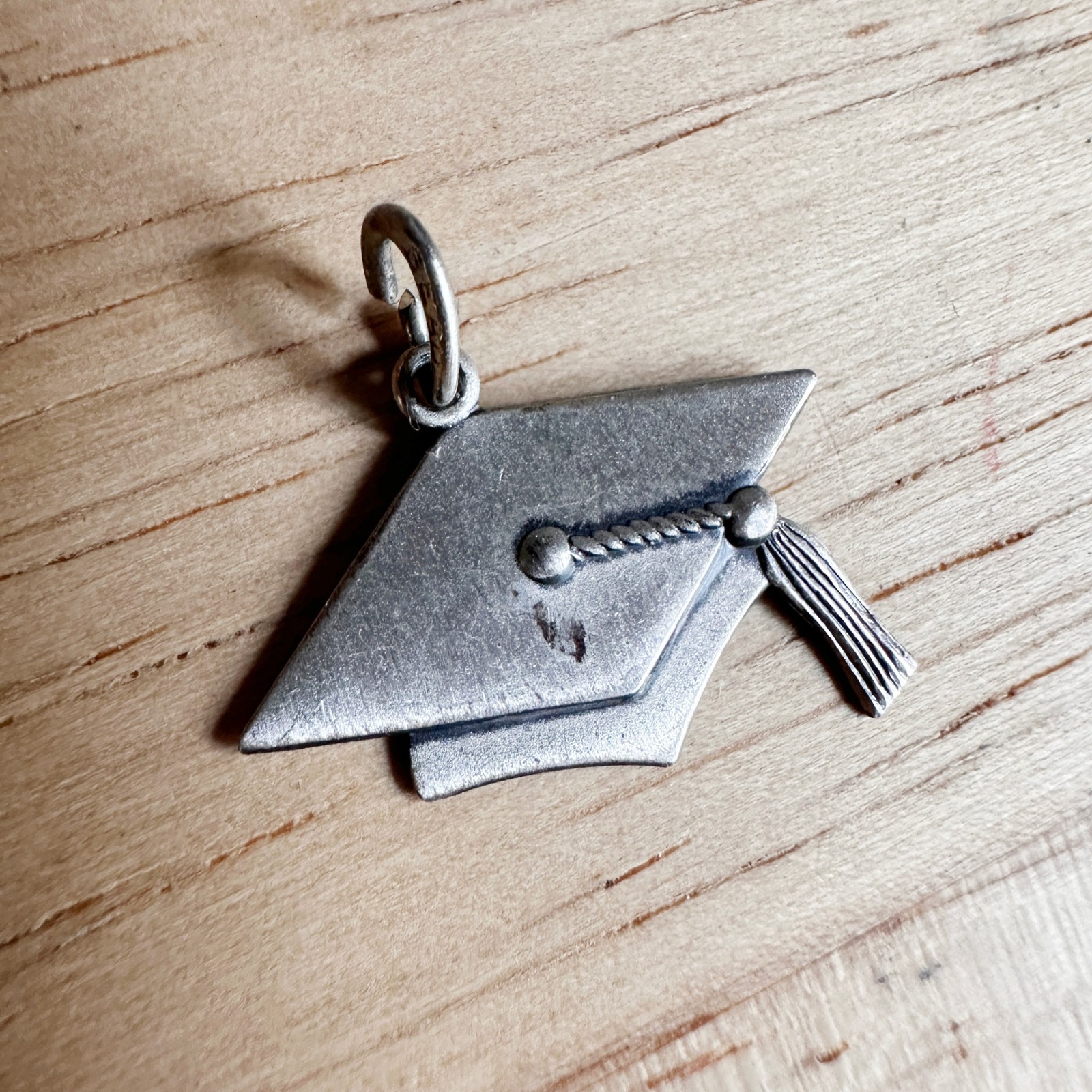 Vintage Beau Sterling Silver Graduation Cap Charm 1967 Engraved